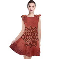 Elegant Decorative Celtic Knot Tie Up Tunic Dress by FantasyWorld7