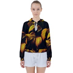 Nature Yellow Plant Leaves Women s Tie Up Sweat by Pakrebo