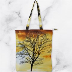 Branches Dawn Dusk Fall Double Zip Up Tote Bag by Pakrebo