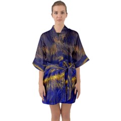 Bomb Background Pattern Explode Quarter Sleeve Kimono Robe by Mariart