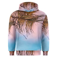 Two Green Palm Leaves On Low Angle Photo Men s Overhead Hoodie by Pakrebo