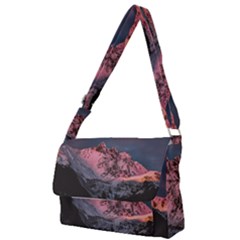 Snowy Summit Full Print Messenger Bag by Pakrebo