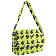 Gothic Girl Rose Yellow Pattern Courier Bag