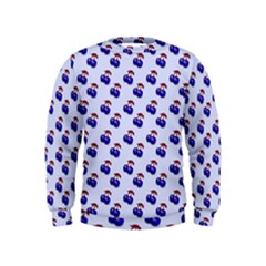 Retro Blue Cherries Kids  Sweatshirt by snowwhitegirl