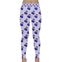 Retro Blue Cherries Classic Yoga Leggings by snowwhitegirl