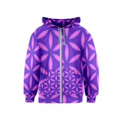 Purple Kids  Zipper Hoodie by HermanTelo