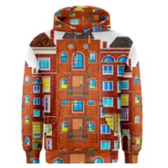 Town Buildings Old Brick Building Men s Pullover Hoodie by Sudhe