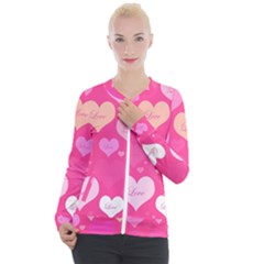 Heartsoflove Casual Zip Up Jacket