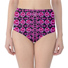 Floral To Be Happy Of In Soul And Mind Decorative Classic High-waist Bikini Bottoms by pepitasart