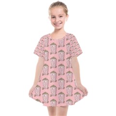 Pink Popcorn Kids  Smock Dress