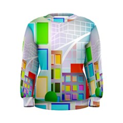 City Modern Business Skyscrapers Women s Sweatshirt by Simbadda