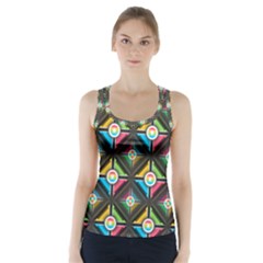 Seamless Pattern Background Abstract Racer Back Sports Top by Simbadda