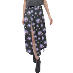 Seamless Pattern Seamless Design Velour Split Maxi Skirt