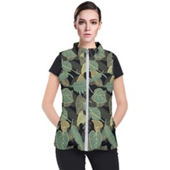 Autumn Fallen Leaves Dried Leaves Women s Puffer Vest by Simbadda