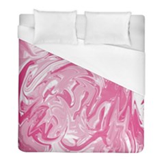 Marble Painting Texture Pattern Pink Duvet Cover (full/ Double Size) by Simbadda