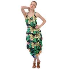 Hibiscus Flower Plant Tropical Layered Bottom Dress