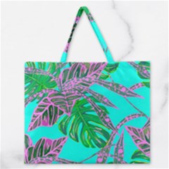 Painting Oil Leaves Reason Pattern Zipper Large Tote Bag