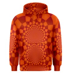 Fractal Artwork Abstract Background Orange Men s Pullover Hoodie by Sudhe