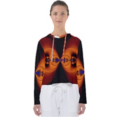 Abstract Artwork Fractal Background Black Orange Women s Slouchy Sweat by Sudhe