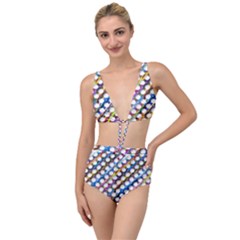 Rings Geometric Circles Random Tied Up Two Piece Swimsuit