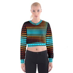 Signal Background Pattern Light Cropped Sweatshirt by Sudhe