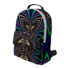 Abstract Artwork Fractal Background Art Flap Pocket Backpack (large)