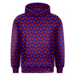 Background Texture Design Geometric Red Blue Men s Overhead Hoodie