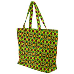 Background Pattern Geometrical Zip Up Canvas Bag by Sudhe