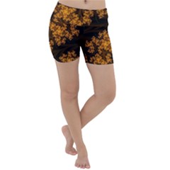 Abstract Fractal Pattern Artwork Flora Lightweight Velour Yoga Shorts