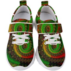 Abstract Fractal Pattern Artwork Art Kids  Velcro Strap Shoes