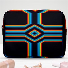 Cross Abstract Neon Make Up Pouch (large) by Pakrebo