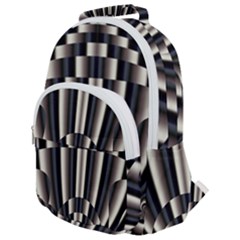 Abstract Art Art Design Modern Art Rounded Multi Pocket Backpack