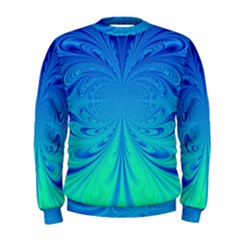 Digital Arts Fractals Futuristic Blue Magenta Men s Sweatshirt by Pakrebo