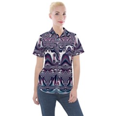 Fractal Art Artwork Design Women s Short Sleeve Pocket Shirt