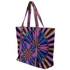 Artwork Fractal Geometrical Design Zip Up Canvas Bag by Pakrebo