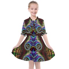 Art Artwork Fractal Digital Art Pattern Kids  All Frills Chiffon Dress