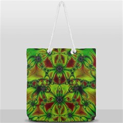 Abstract Art Fractal Artwork Full Print Rope Handle Tote (large)