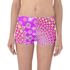 Digital Arts Fractals Futuristic Pink Boyleg Bikini Bottoms by Pakrebo