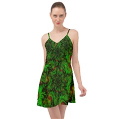 Art Artwork Fractal Digital Art Green Summer Time Chiffon Dress