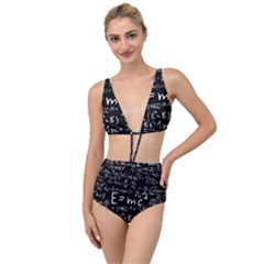 Science Albert Einstein Formula Mathematics Physics Special Relativity Tied Up Two Piece Swimsuit by Sudhe