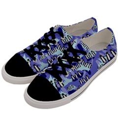 Penguins Pattern Men s Low Top Canvas Sneakers by bloomingvinedesign