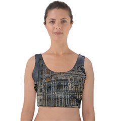 Castle Mansion Architecture House Velvet Crop Top by Wegoenart