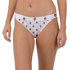 Cartoon Style Strawberry Pattern Band Bikini Bottom by dflcprintsclothing