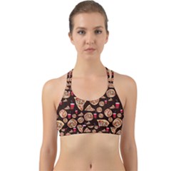 Pizza Pattern Back Web Sports Bra by bloomingvinedesign