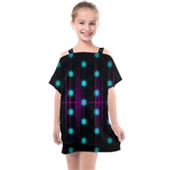 Sound Wave Frequency Kids  One Piece Chiffon Dress by HermanTelo