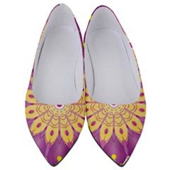 Mandala Stained Flower Drawing Women s Low Heels by Wegoenart