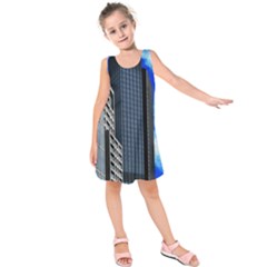 Architecture Frankfurt Houses Kids  Sleeveless Dress by Wegoenart