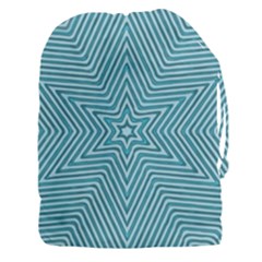 Lines Blue Repeating Textile Drawstring Pouch (xxxl)