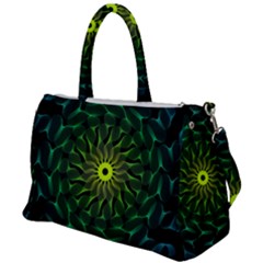 Abstract Ribbon Green Blue Hues Duffel Travel Bag by Wegoenart