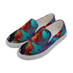 Background Sci Fi Fantasy Colorful Women s Canvas Slip Ons by Wegoenart